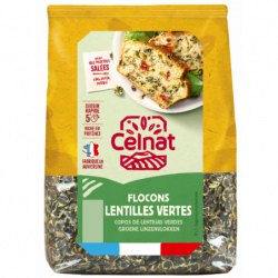 Flocons de lentilles vertes...